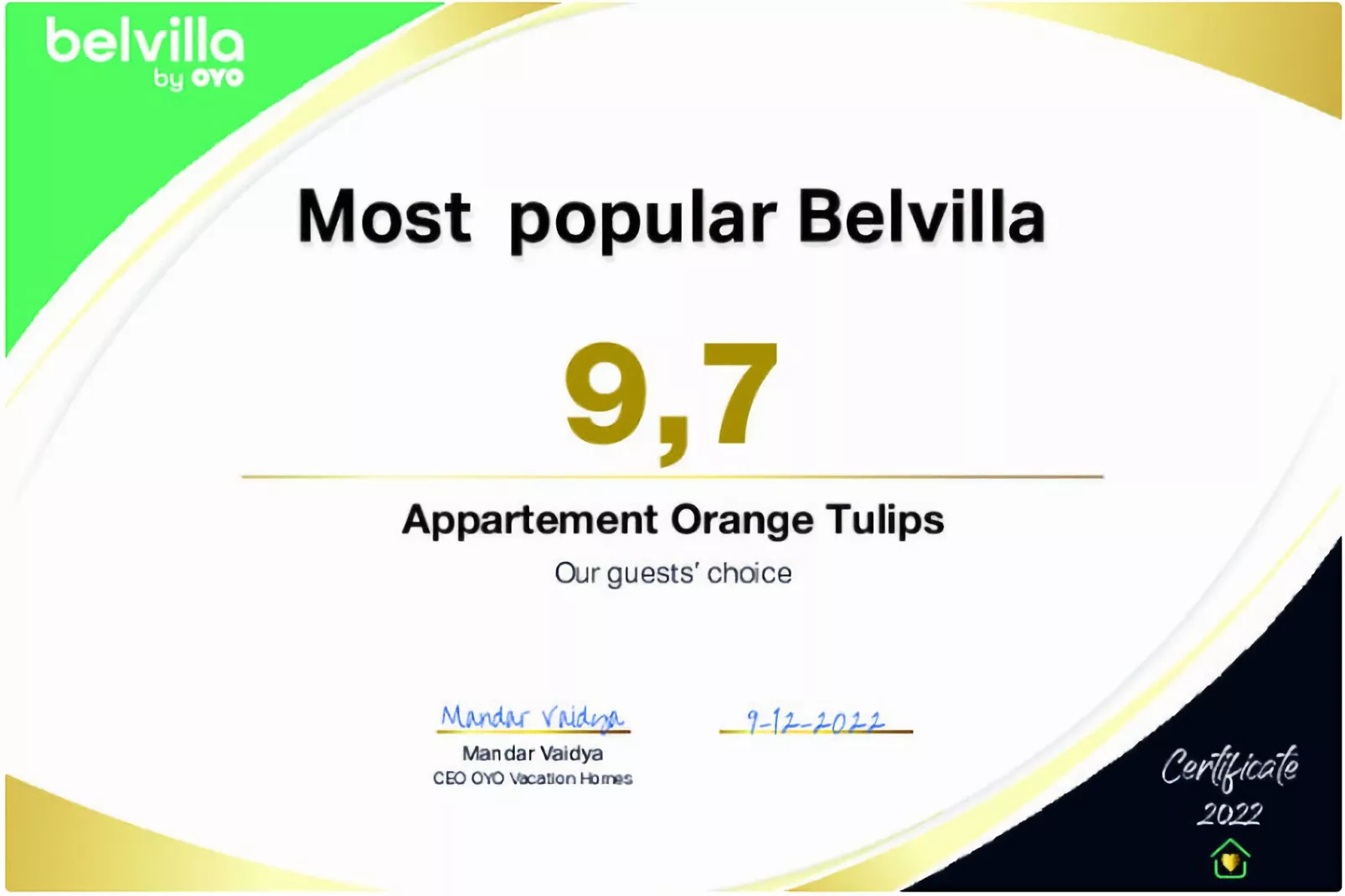 Appartement Orange Tulips-Sfeer