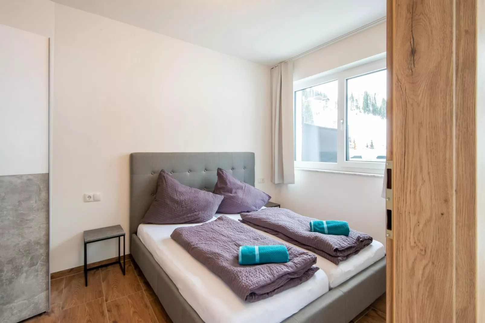 Apartment mit wunderschönem Bergblick und Balkon-Slaapkamer