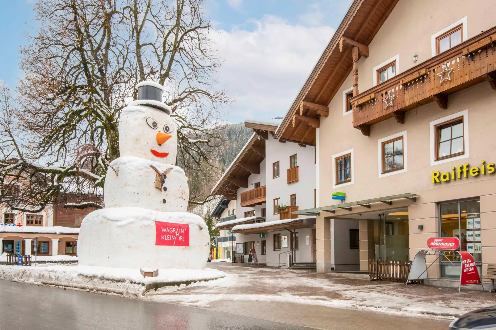 Apartment mit wunderschönem Bergblick und Balkon-Gebied winter 1km