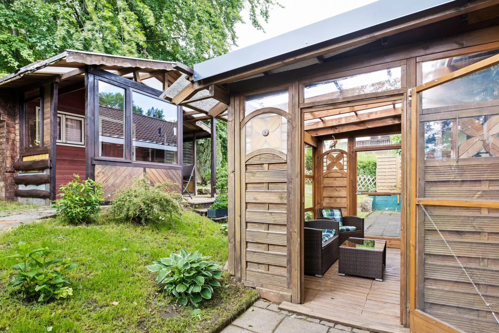 Eifel-Ferienhaus Rita Romag-Tuinen zomer