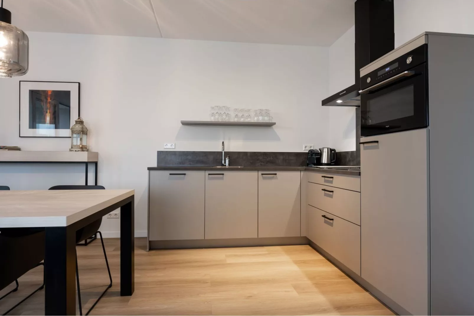 Harbour Loft 1G -uitzicht jachthaven-Keuken