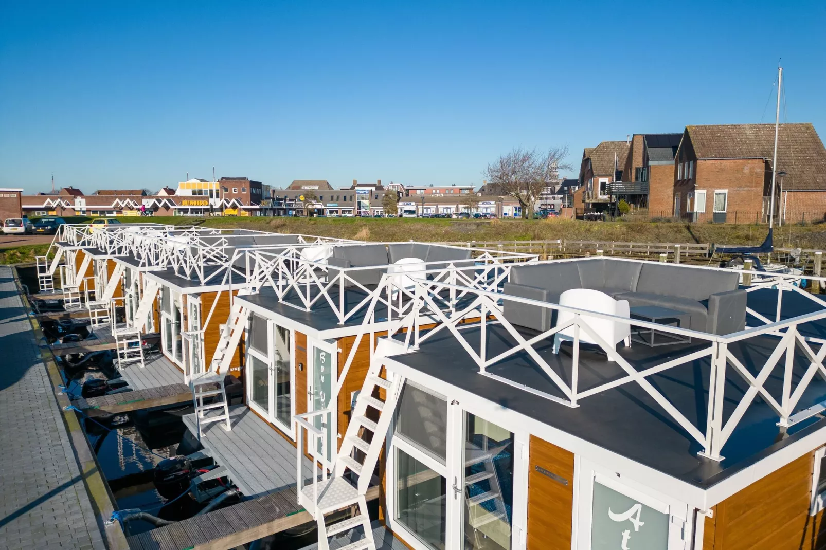 Houseboat Lemmer 1-Terrasbalkon