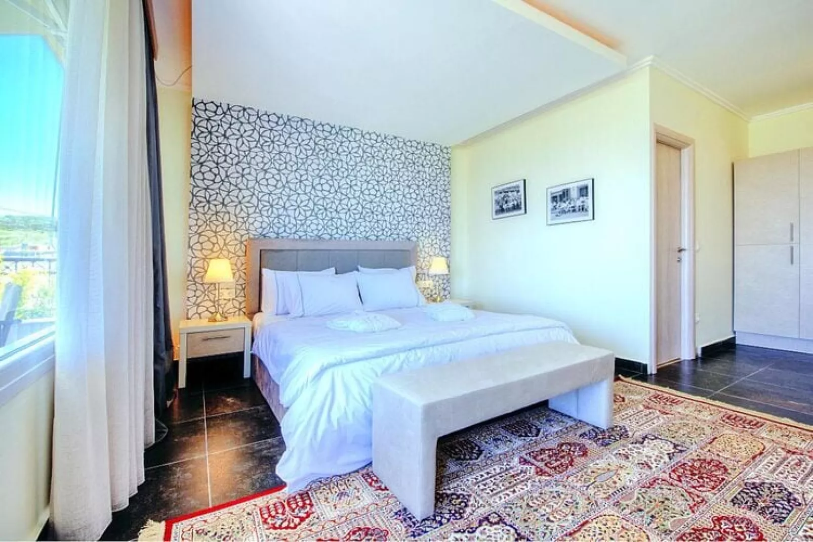 Holiday homes Sunny Villas Resort and SPA Chanioti-SUNNY VILLA 2 BEDROOMS heated pool-Slaapkamer