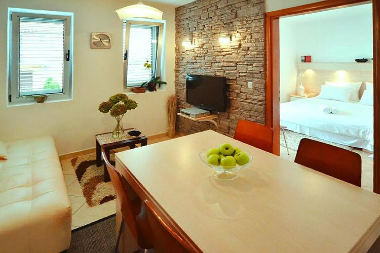 A4C - Apartments Vaal Rovinj - AP 1 - ca 37 qm für 3 Pers-Woonkamer