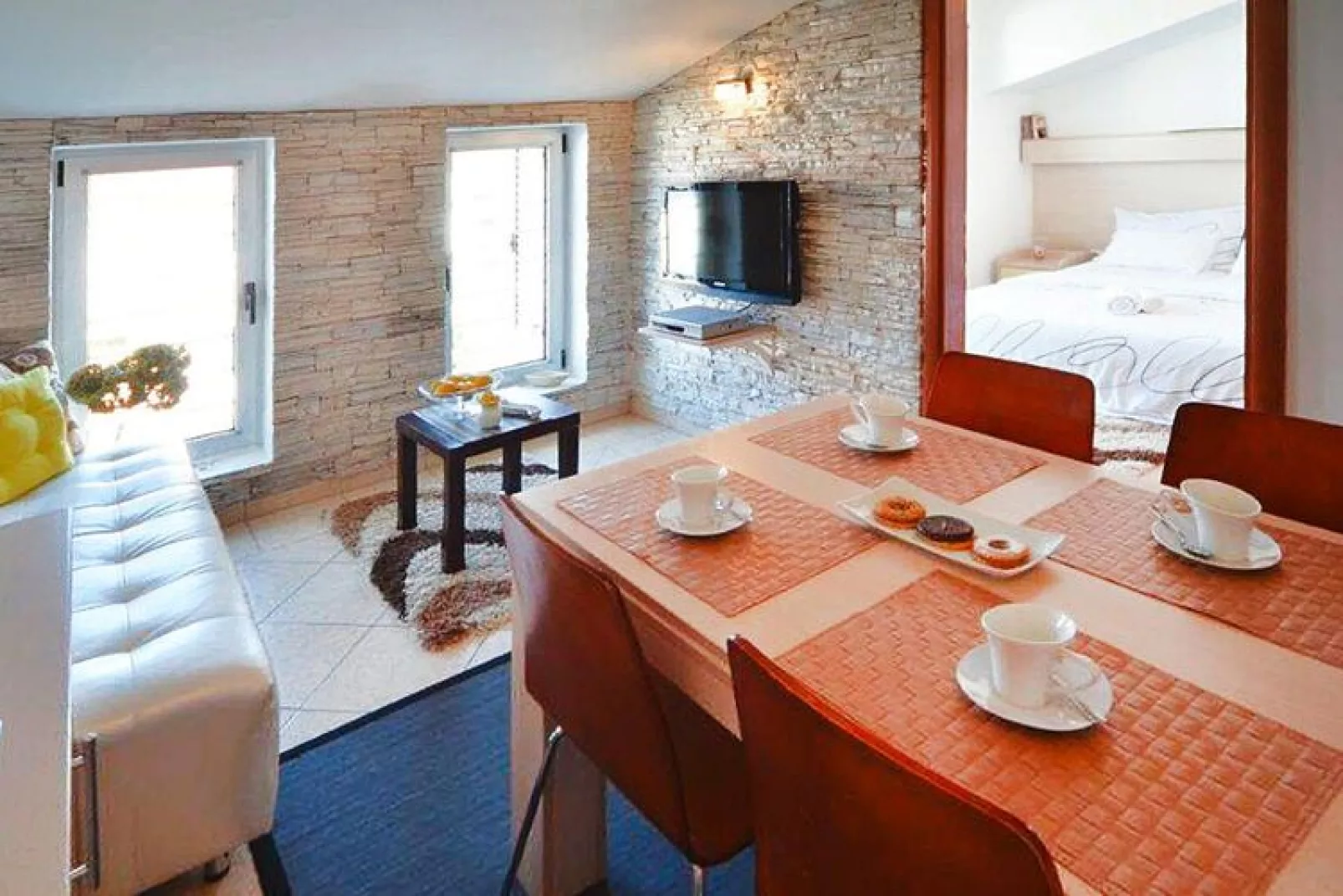 A4D - Apartments Vaal Rovinj - AP 4 - ca 37 qm für 4 Pers-Woonkamer