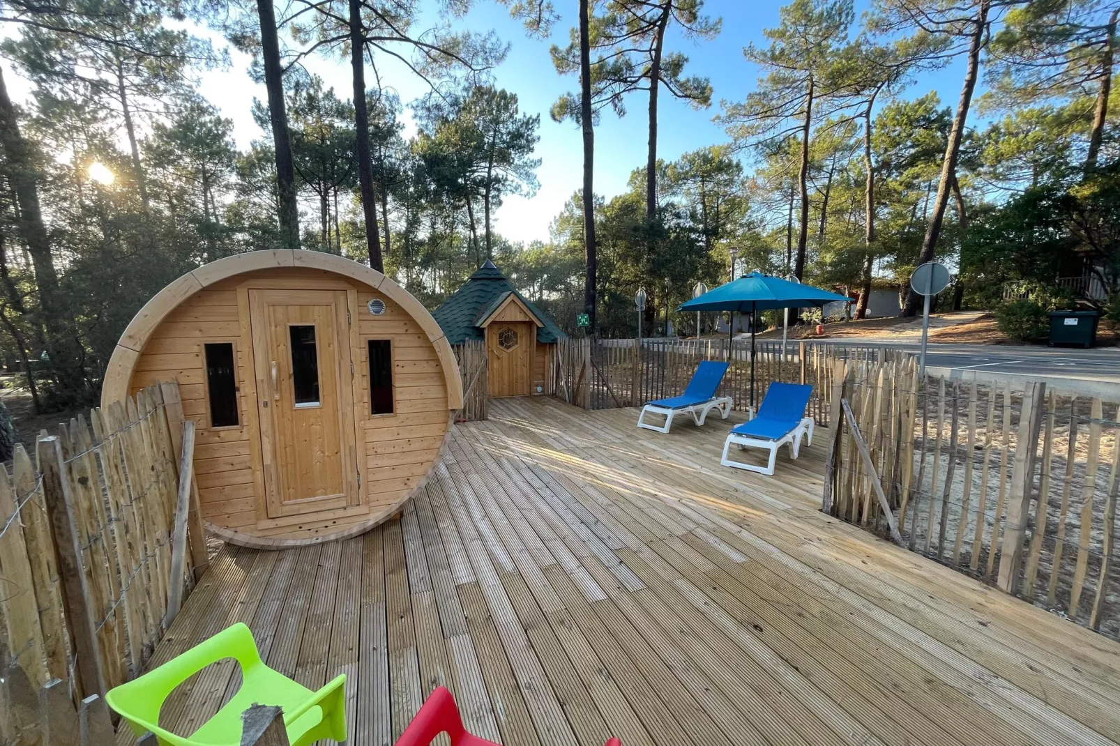 Résidence Landes Moliets // Chalet 3 pcs 4 pers et 1 bébé-Parkfaciliteiten