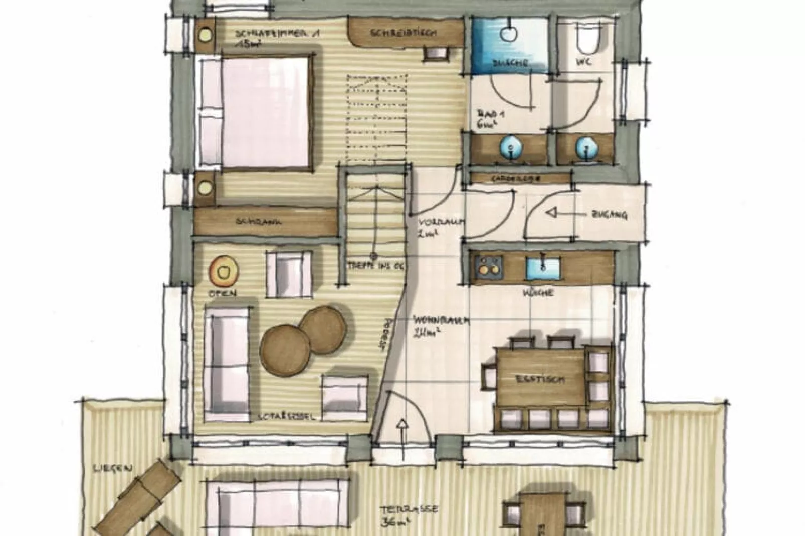 DEIN BICHLBACH Chalet klein-Plattegrond