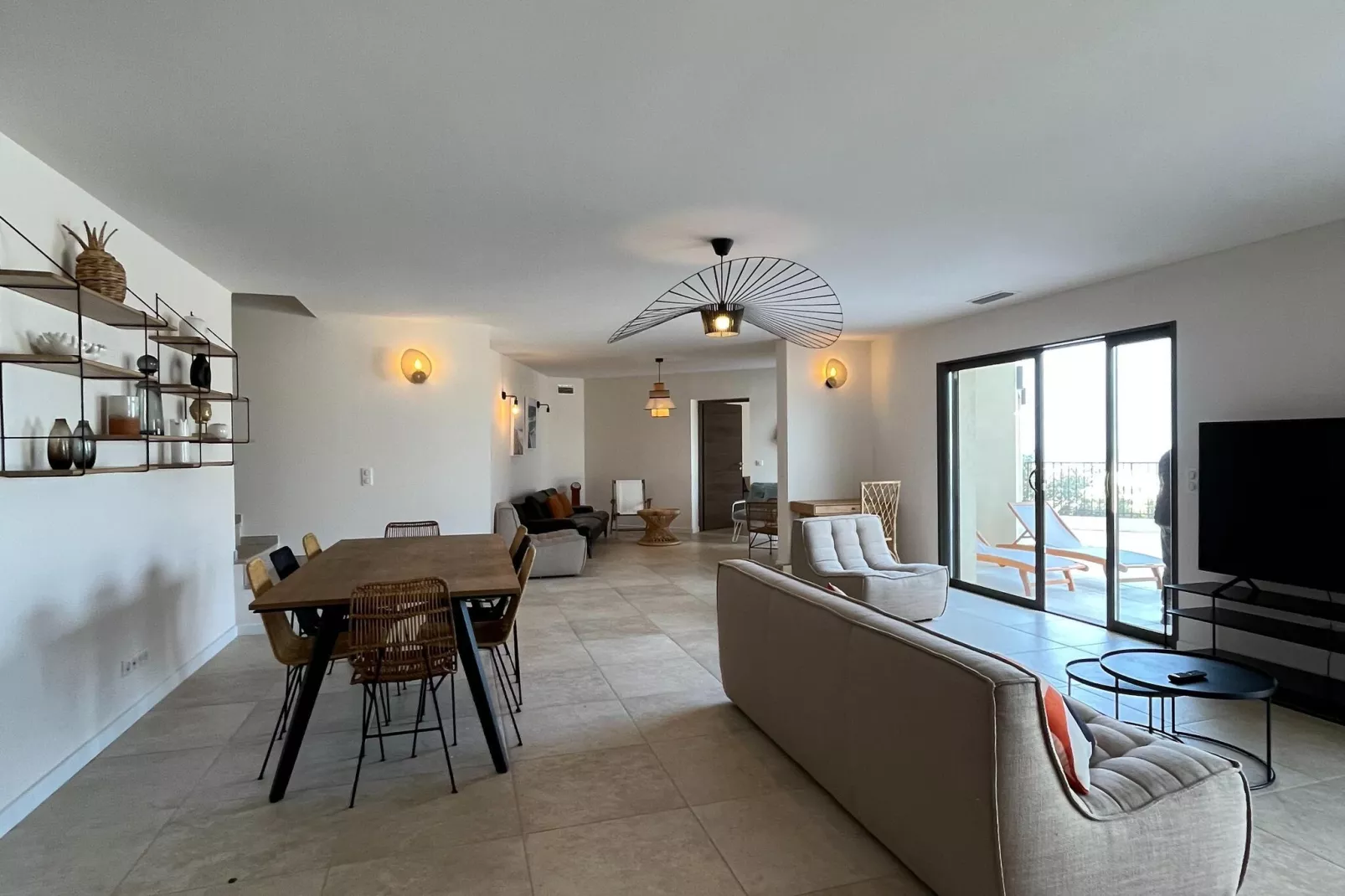 Superbe villa 8 personnes avec piscine et vue mer-Woonkamer