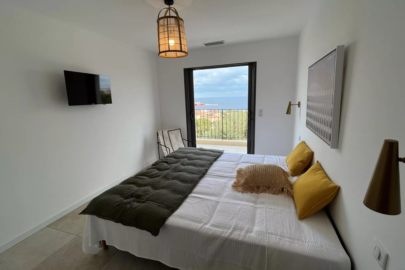 Superbe villa 8 personnes avec piscine et vue mer-Slaapkamer