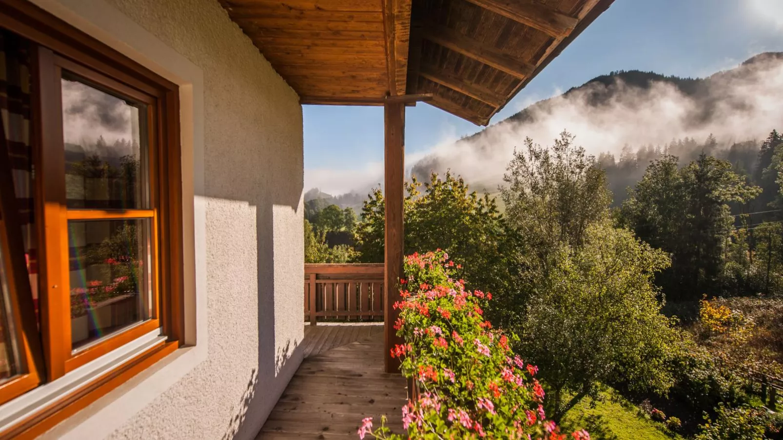 Pistenblick Forstau-Terrasbalkon