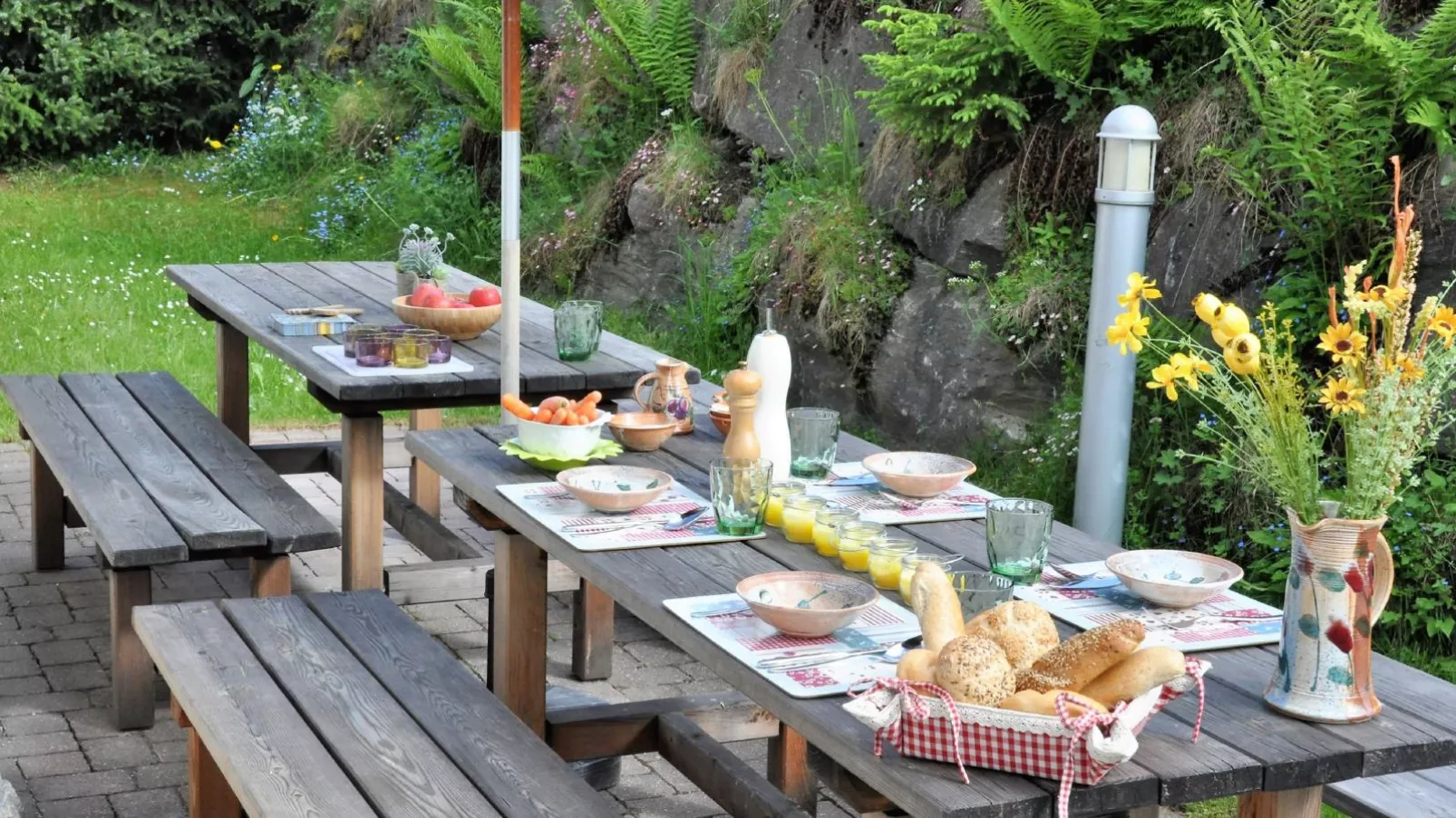 Chalet Bergblick-Tuinen zomer