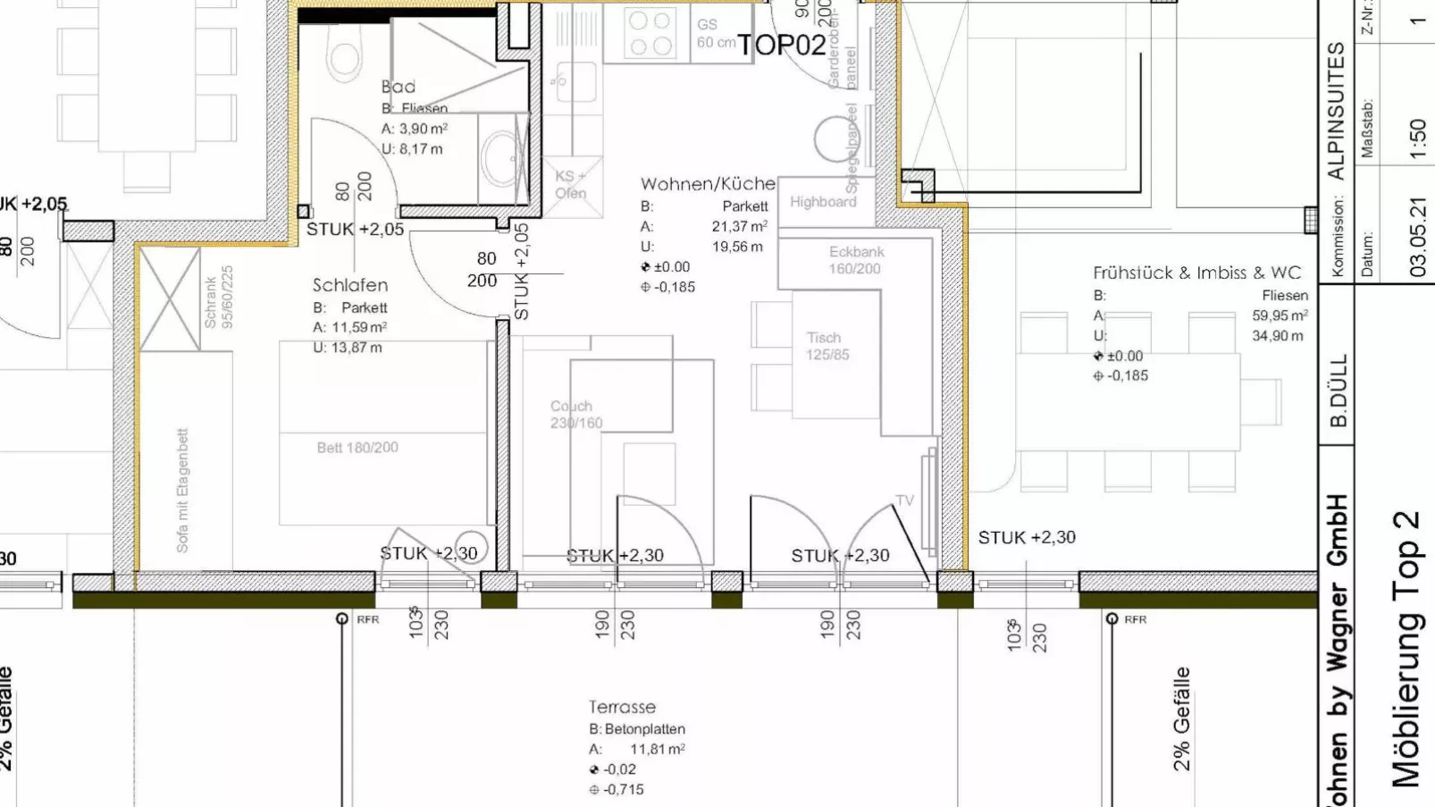 Falken Suites TOP 2-Plattegrond