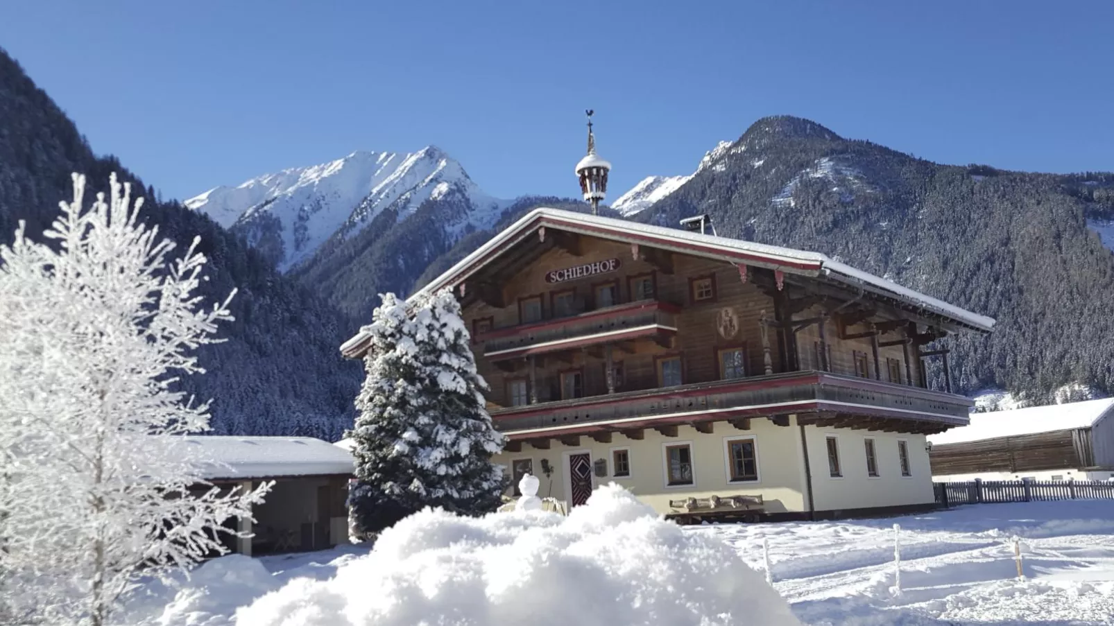 Landhaus Schiedhof-Exterieur winter