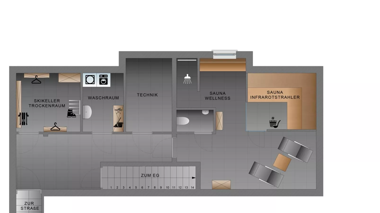 BergbiberHAUS L-Plattegrond