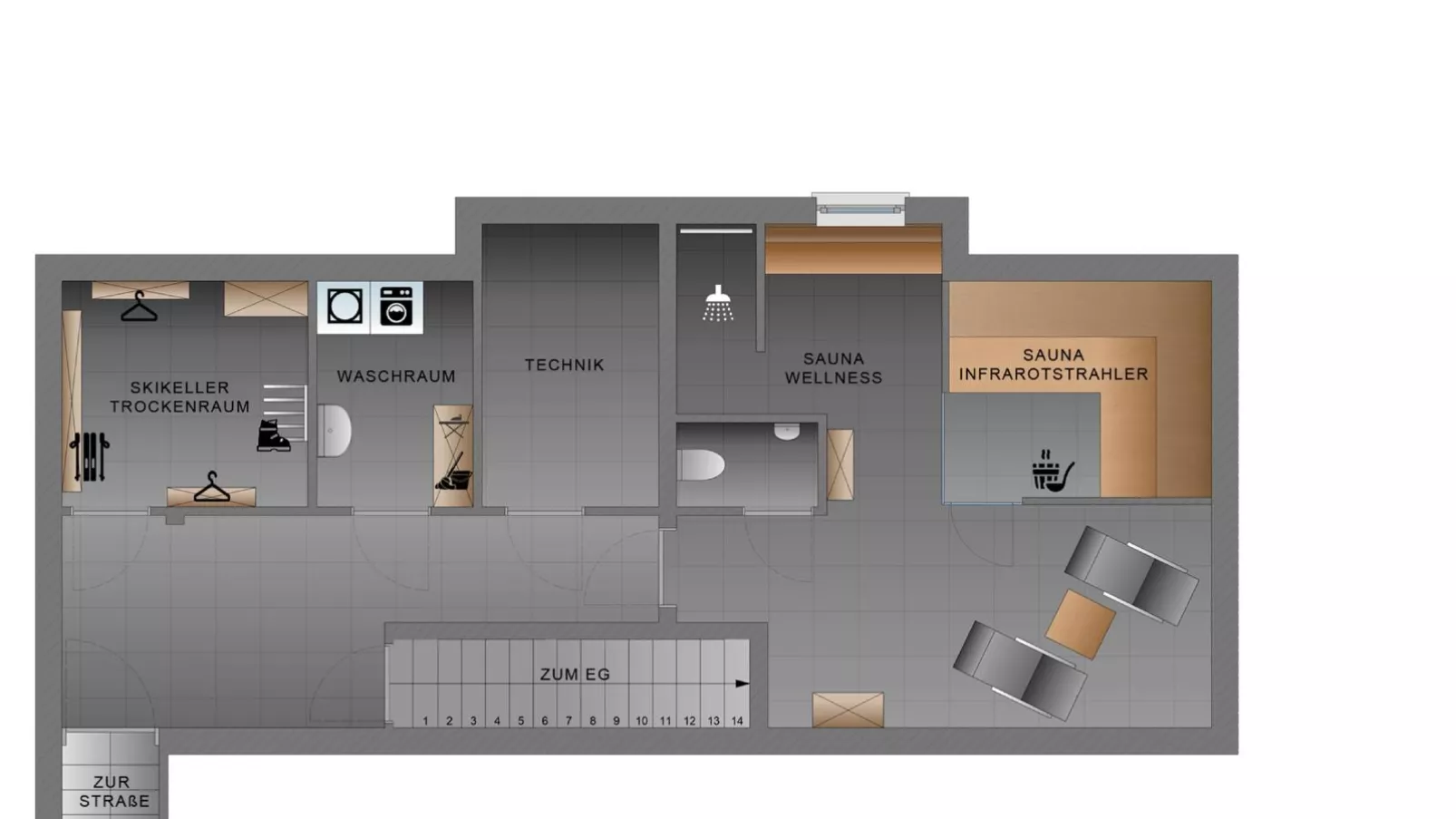BergbiberHAUS Top B-Plattegrond