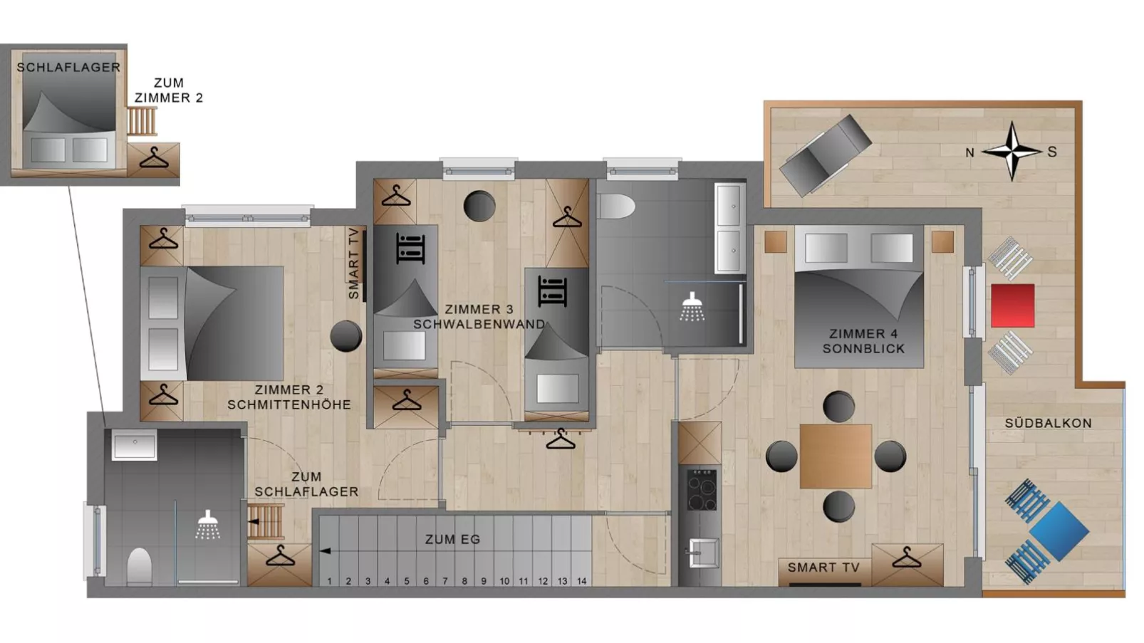 BergbiberHAUS XL-Plattegrond