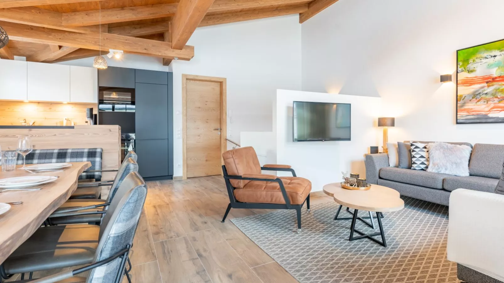 Tauernlodge Chalet Salzach-Woonkamer