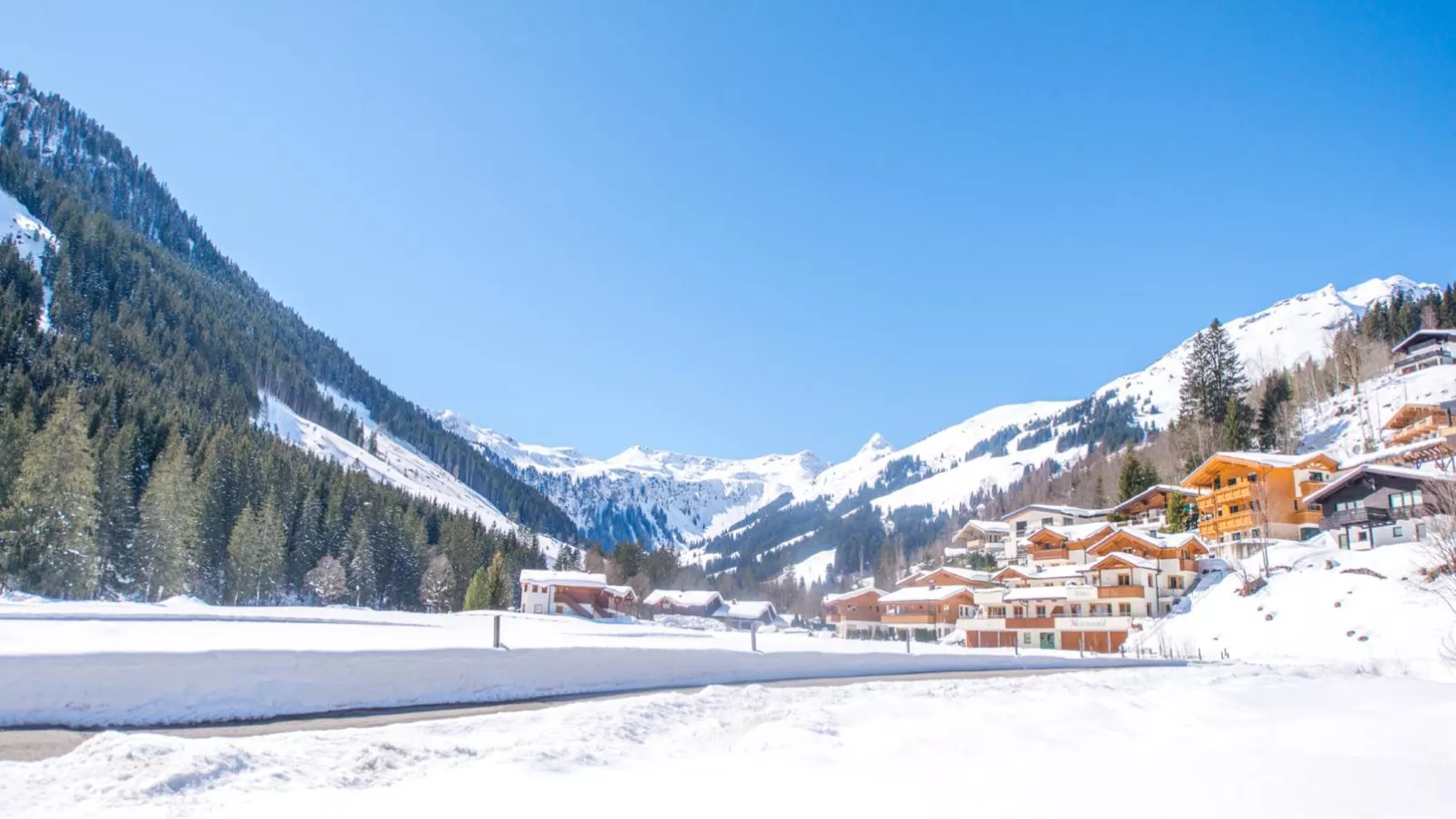 Chalet Sanna Hinterlengau-Uitzicht winter