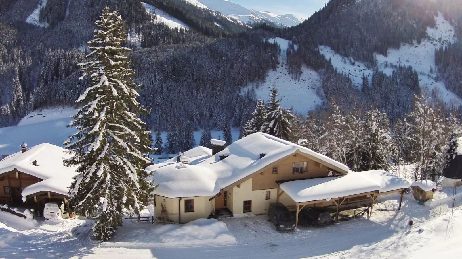 Chalet Sanna Hinterlengau-Exterieur winter