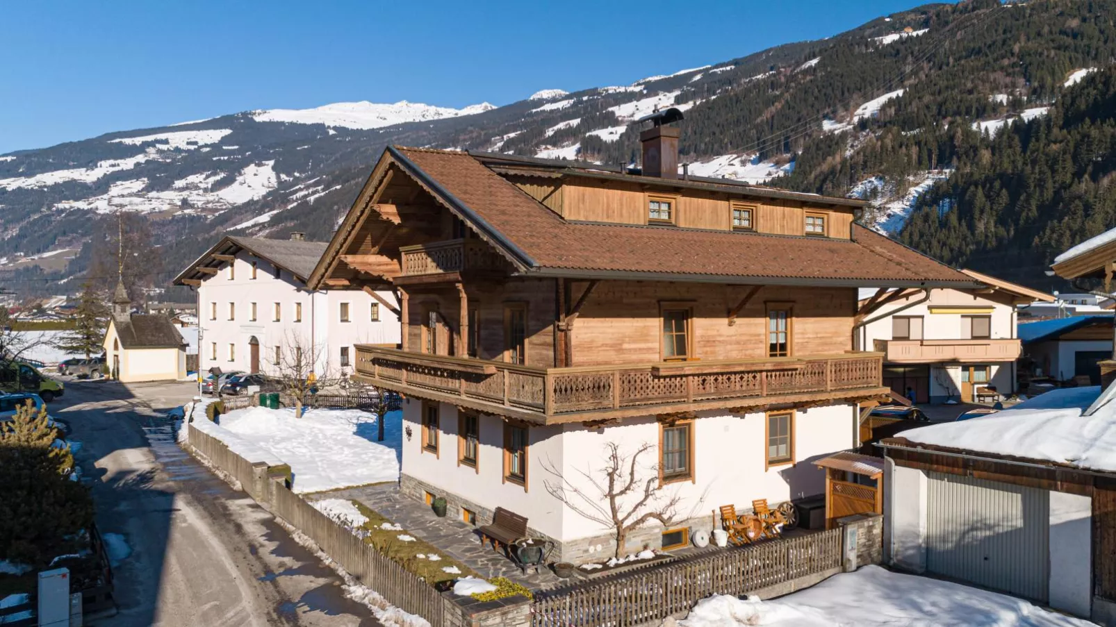 Haus Stock-Exterieur winter