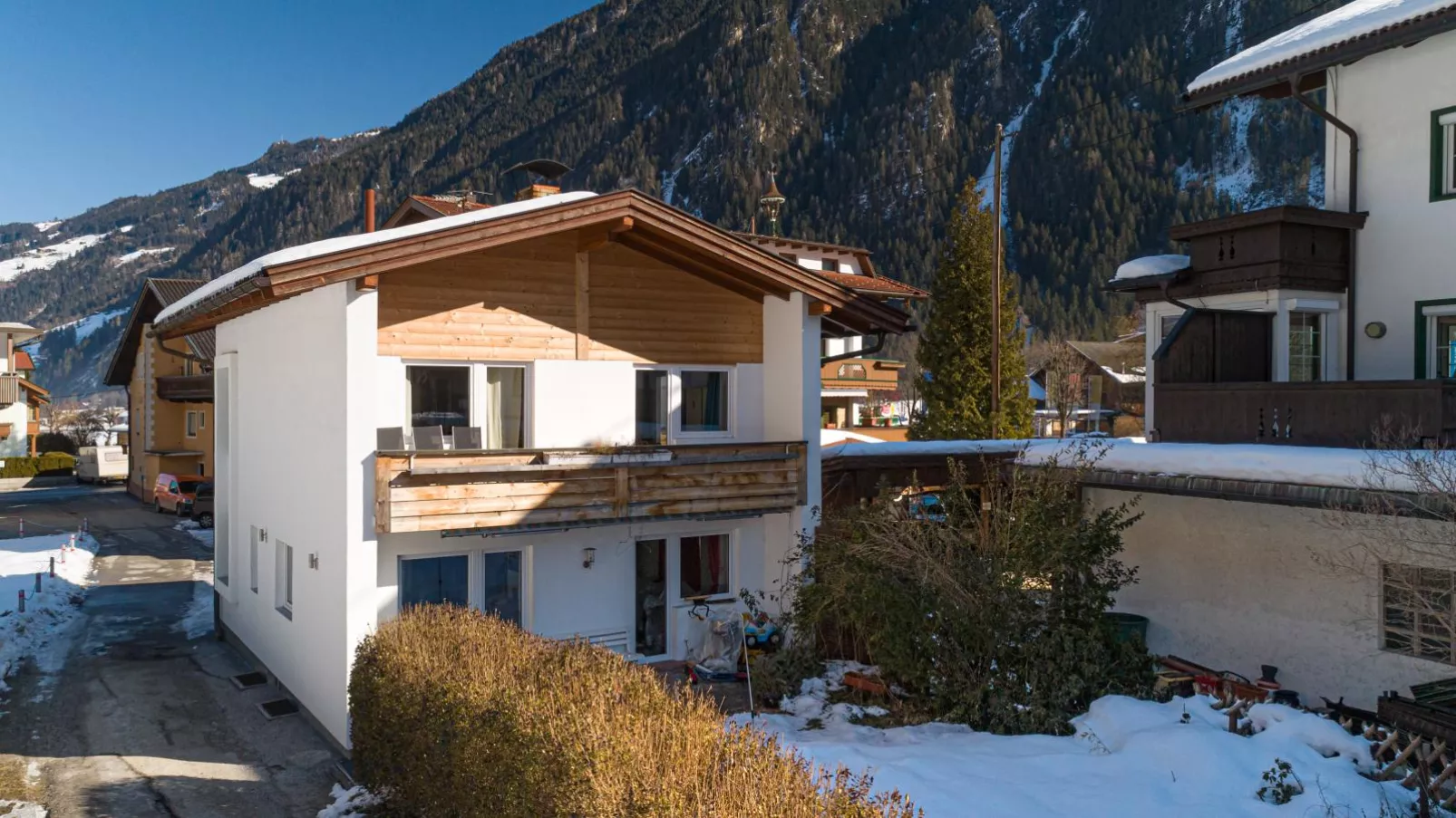 Regenbogenhaus-Exterieur winter