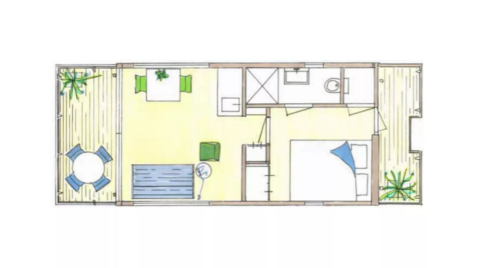 Woonboot Tineau-Plattegrond