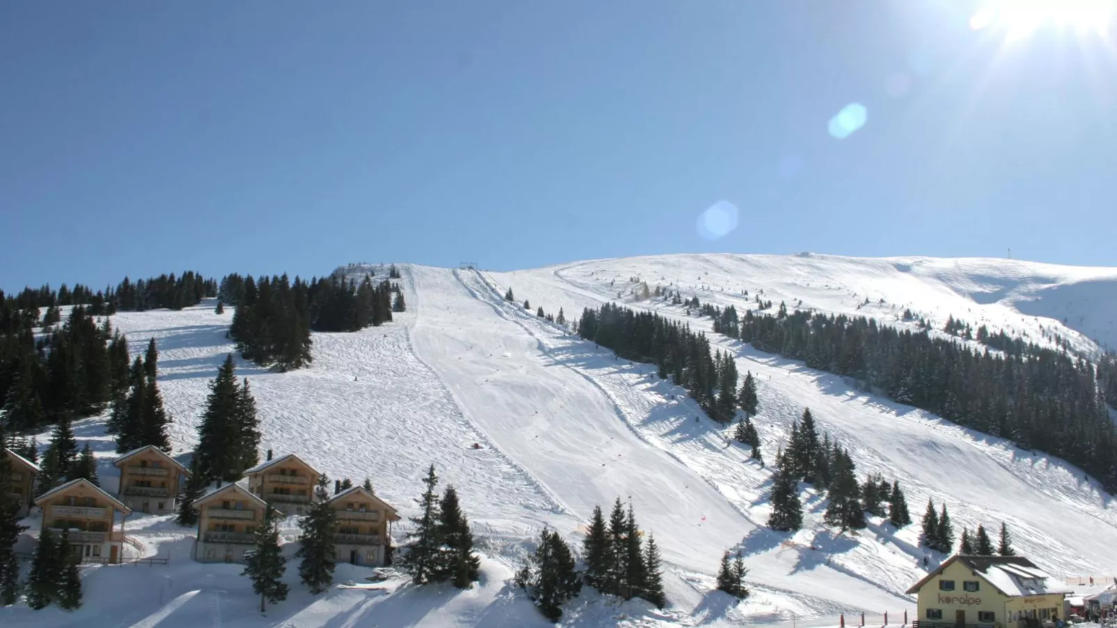 Chalet Bergoase-Gebied winter 1km