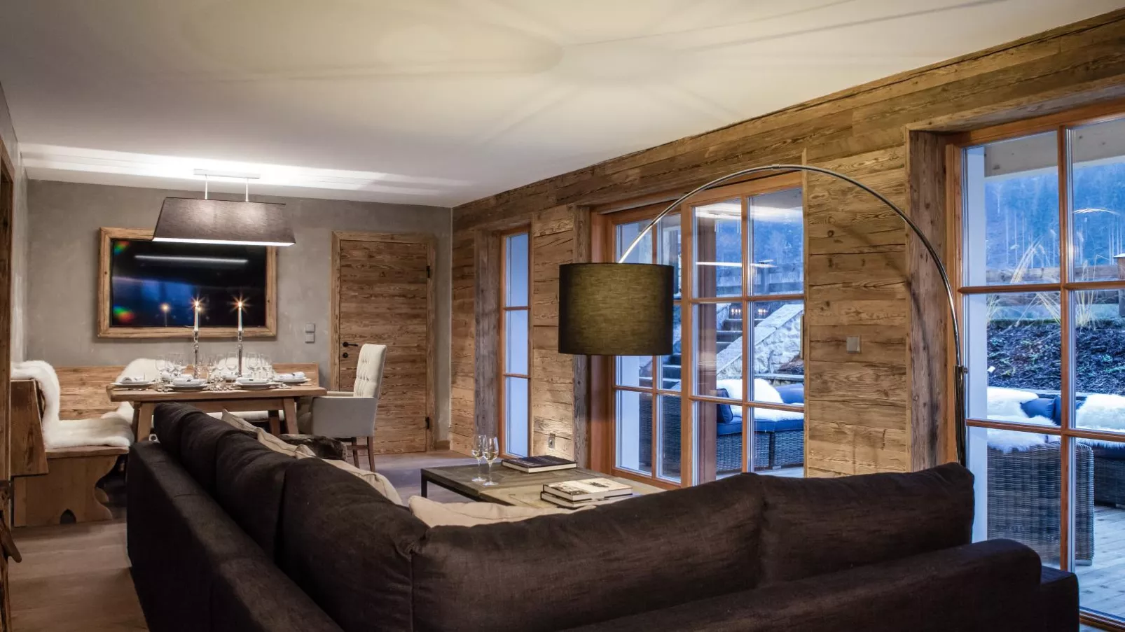 Chalet-Apartment Lavendel am Lift-Woonkamer