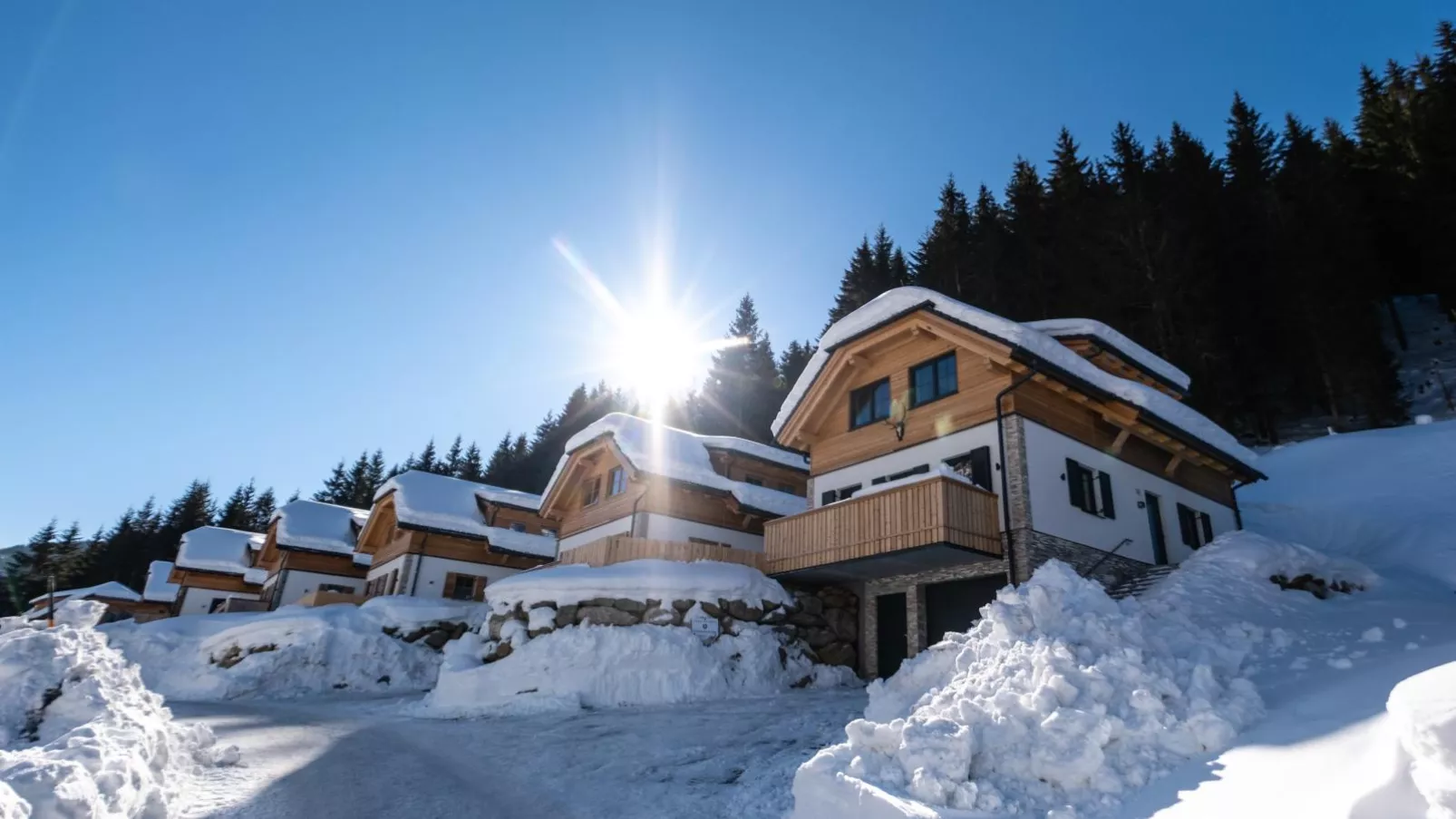 Edelweiss Lodge-Gebied winter 1km