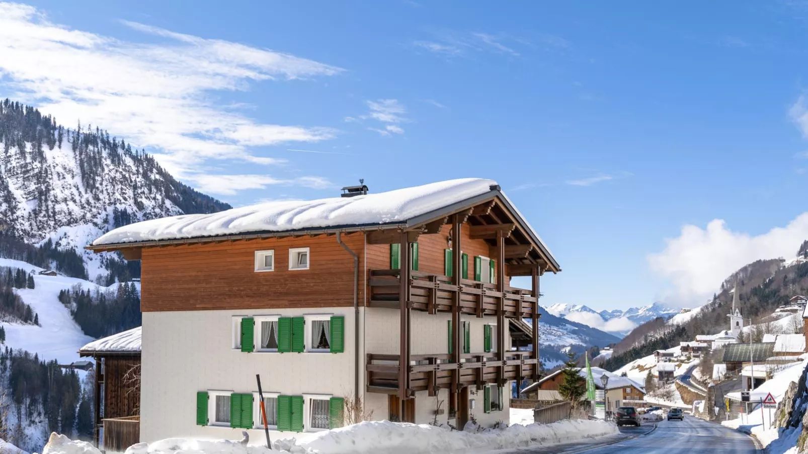 Ferienhaus Türtscher 1-Exterieur winter