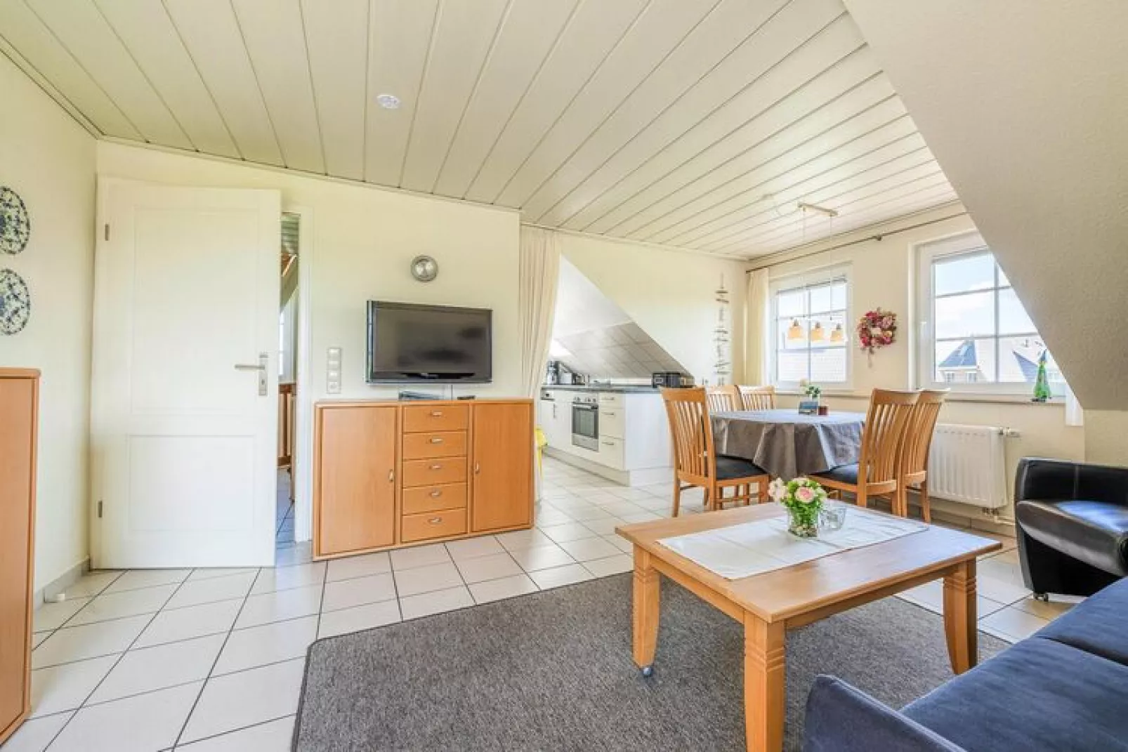 Komfort-Fewo EG 56 qm behindertenfreundlich-Woonkamer