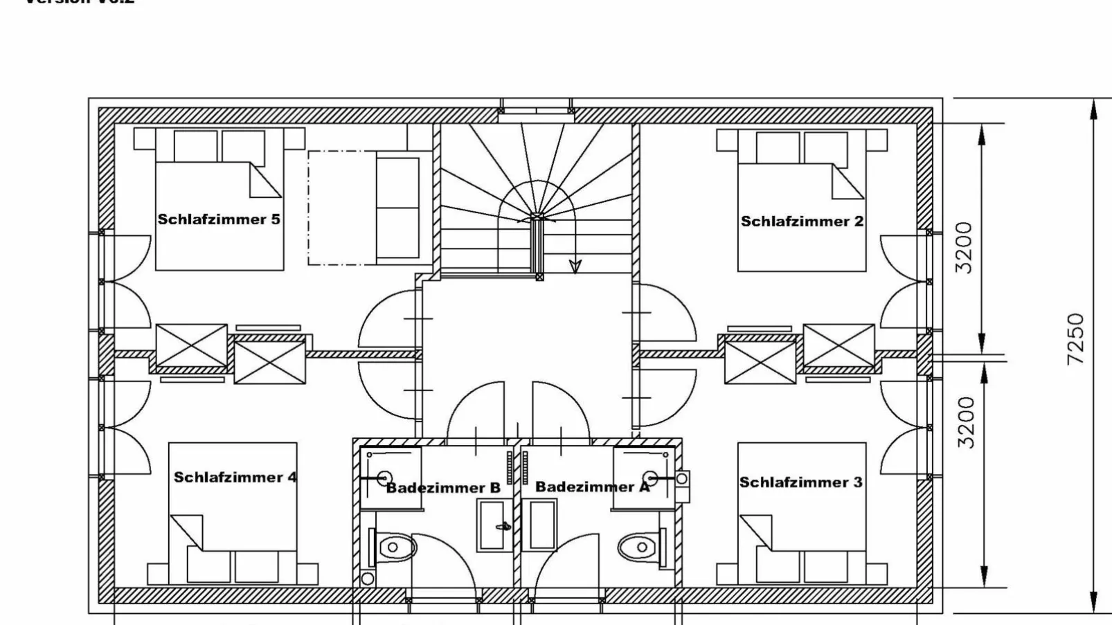 Haus Ganbei 2-Plattegrond