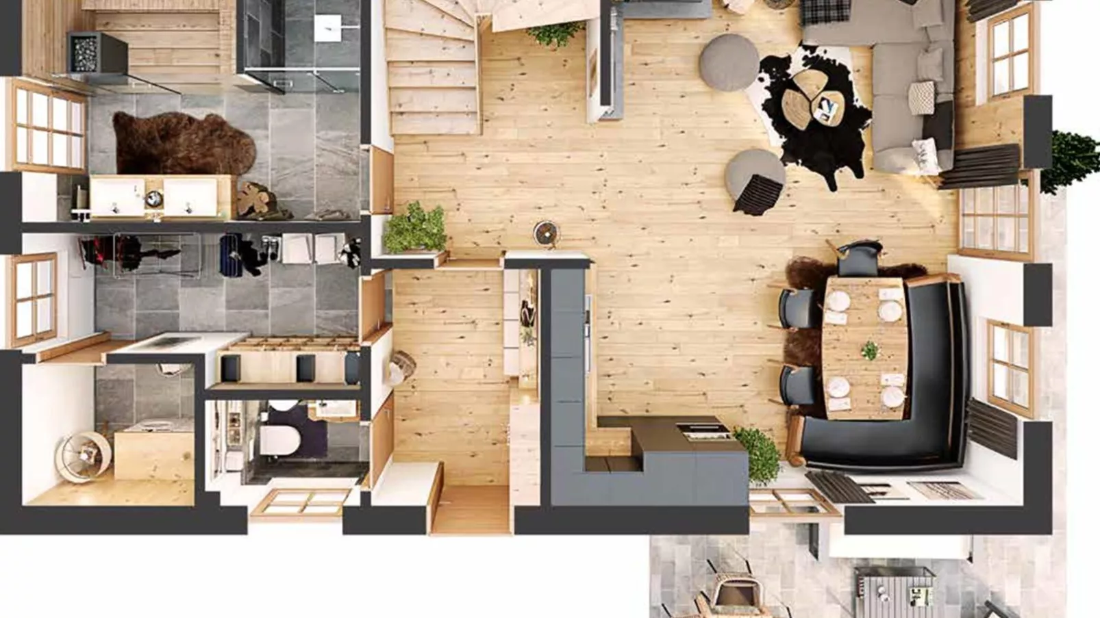 Haus am Wald-Plattegrond