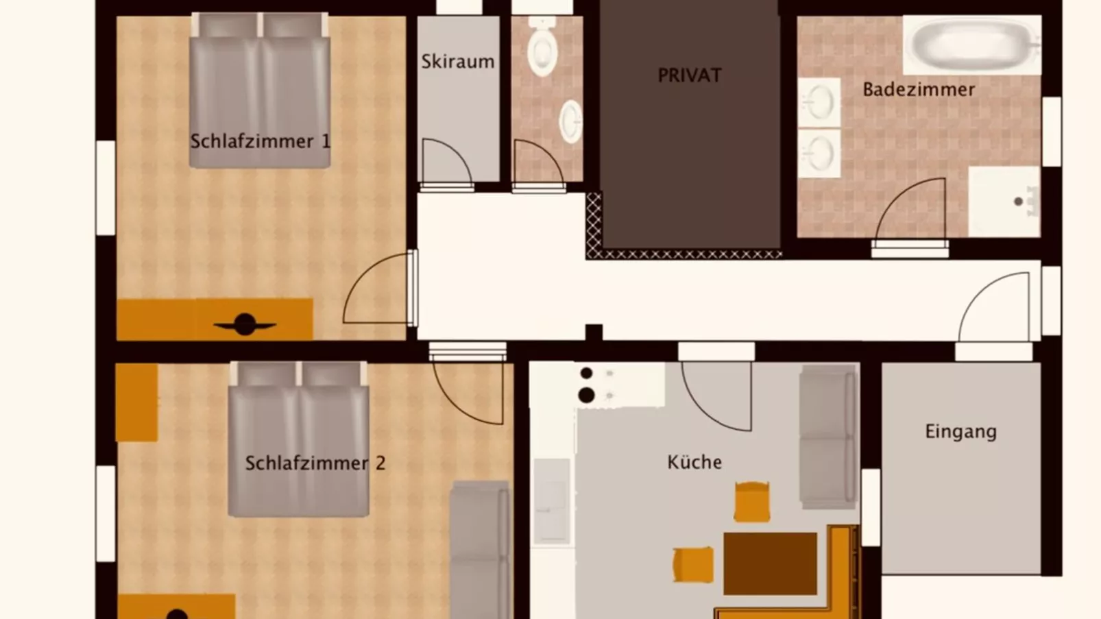 Haus Andrea-Plattegrond