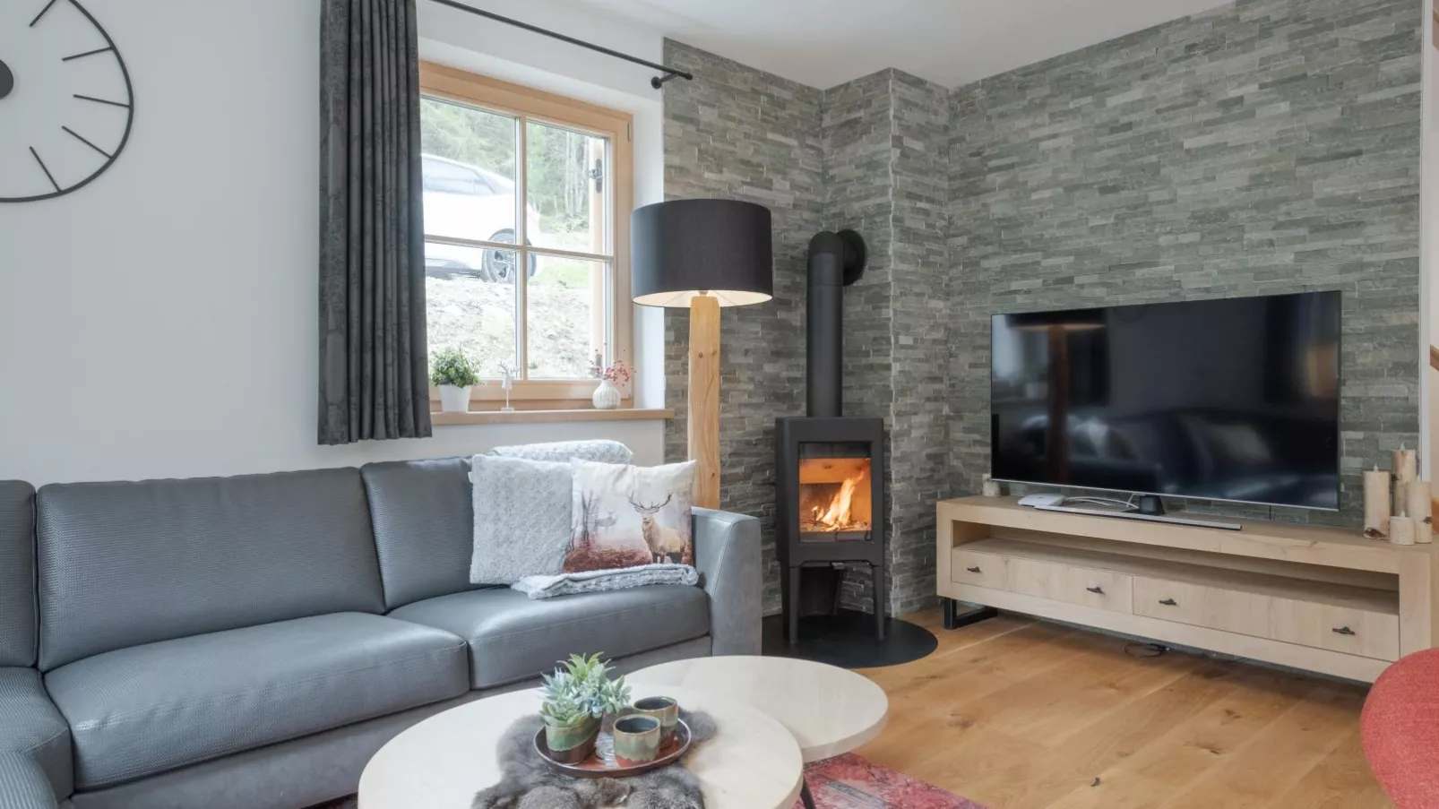 Chalet Karibu-Woonkamer