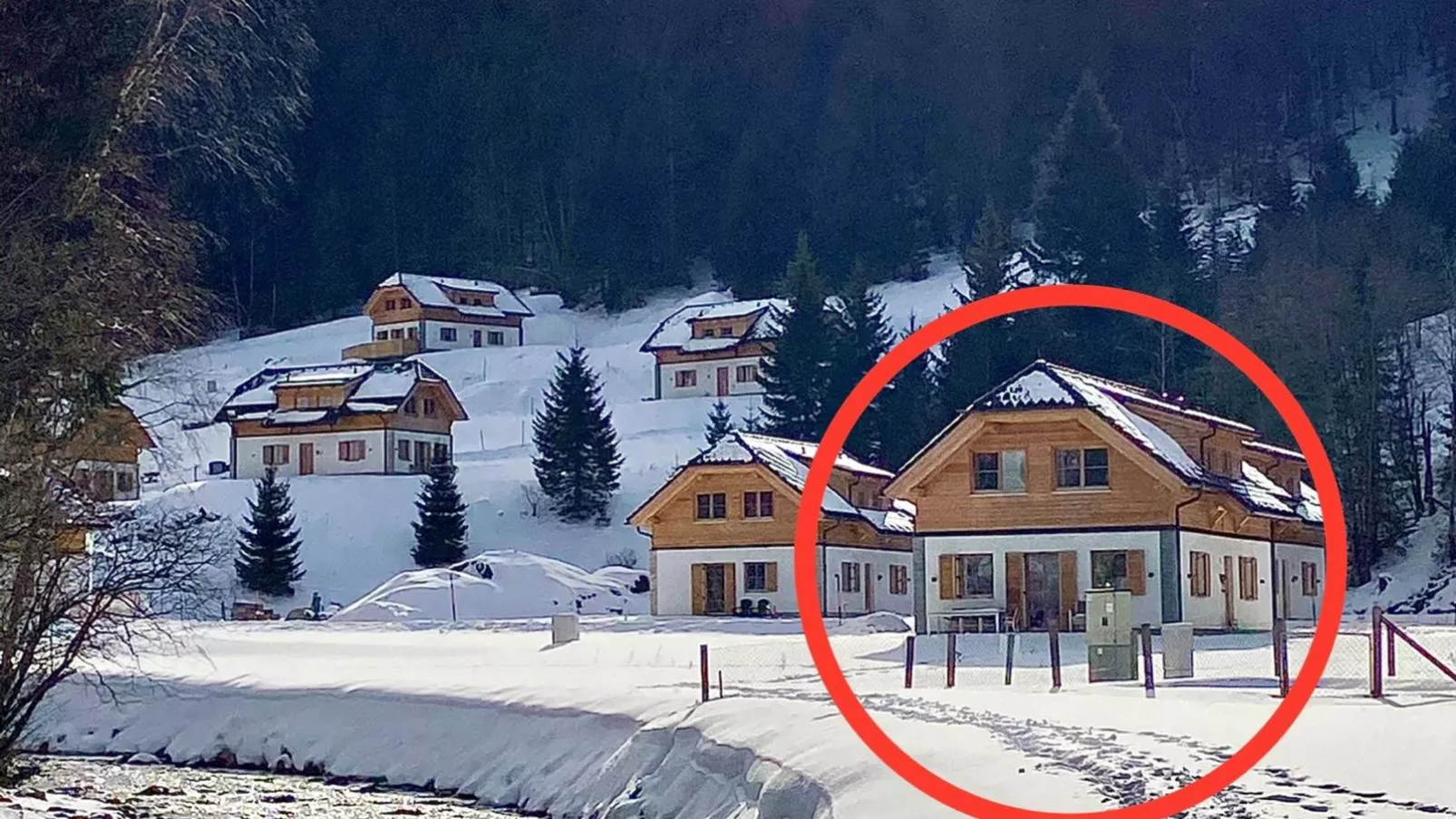 Haus am Bach-Gebied winter 1km