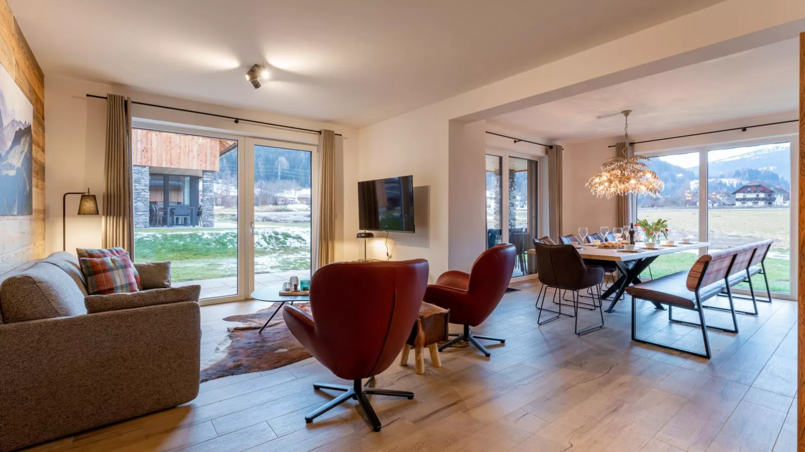 Mountain Chalet Krek Wak Wou-Woonkamer