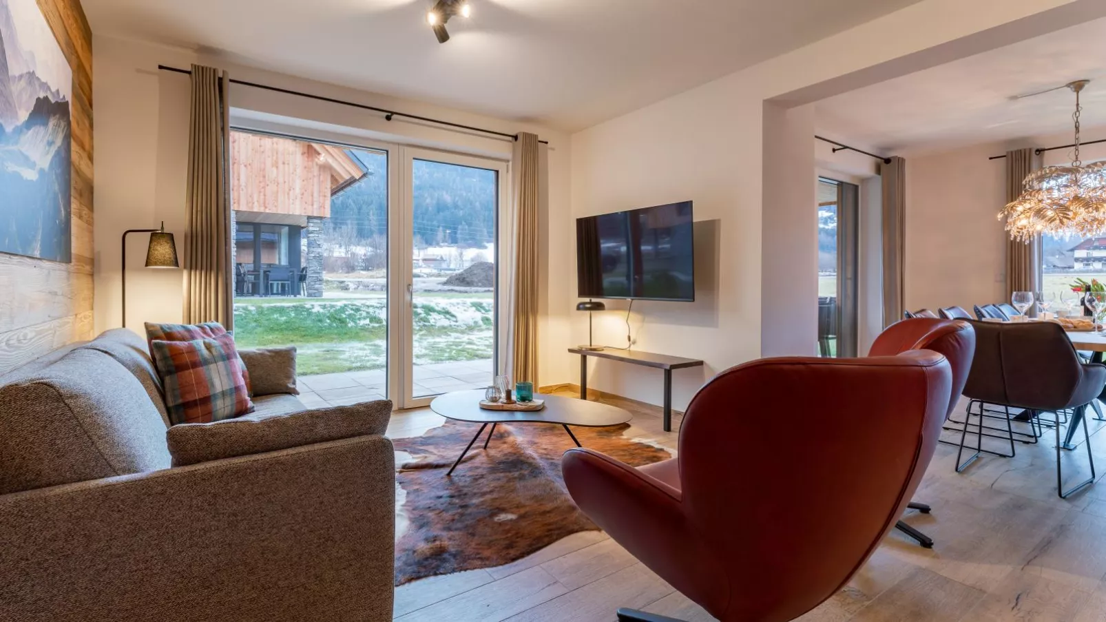 Mountain Chalet Krek Wak Wou-Woonkamer
