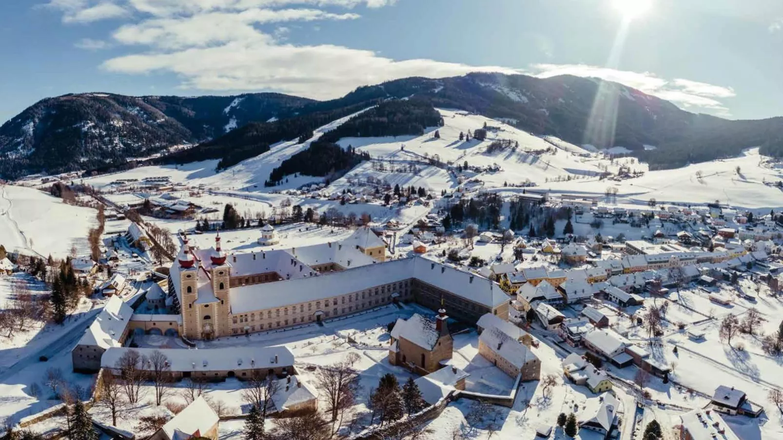 Grebenzen Lodge Hirsch-Gebied winter 5km