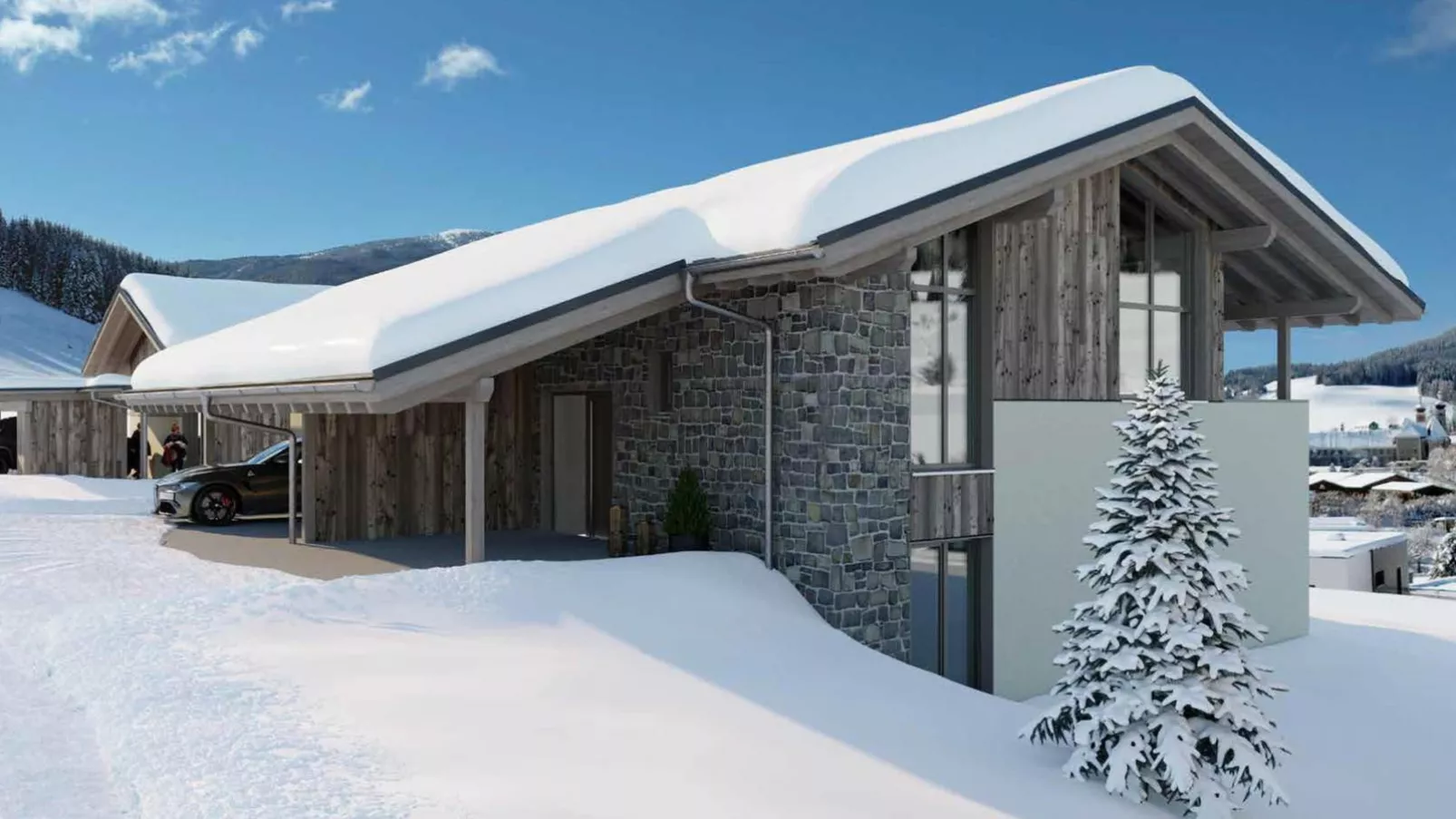 Grebenzen Eiszeit Lodge-Exterieur winter