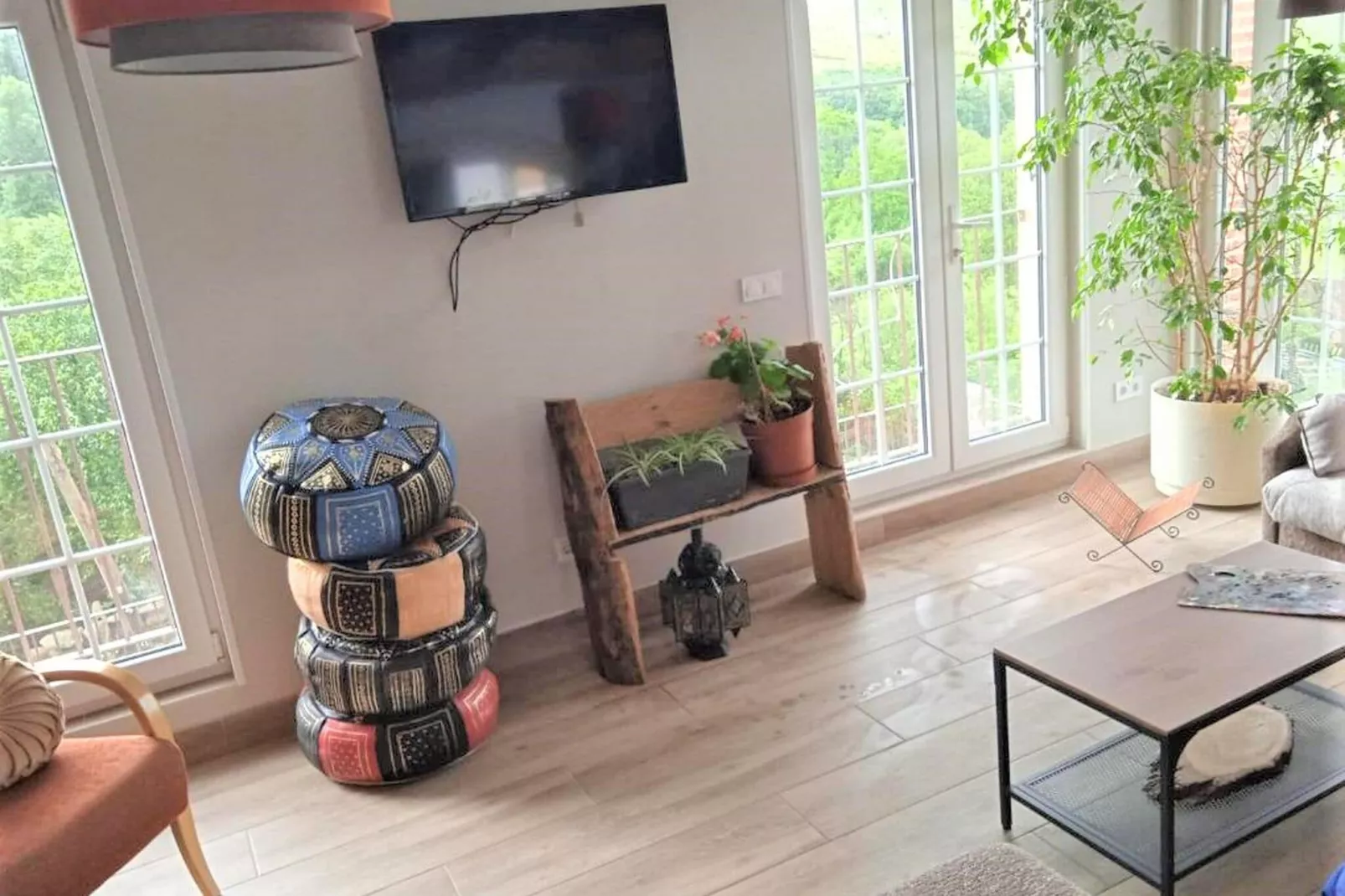 Landelijk vakantiehuis in Robledondo met privézwembad-Woonkamer