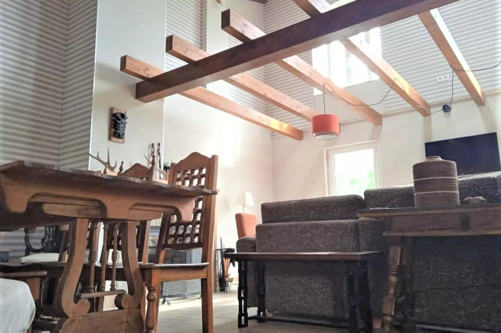 Landelijk vakantiehuis in Robledondo met privézwembad-Eetkamer