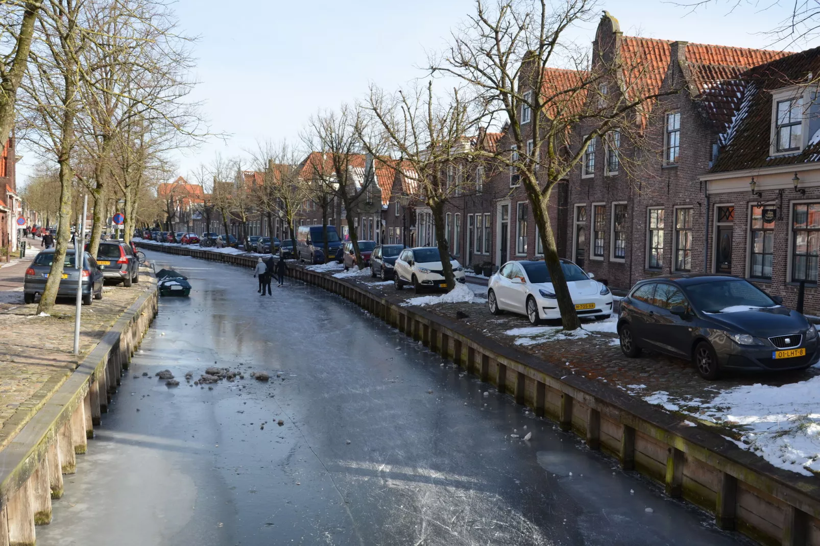 Edammer Vissershuisje-Uitzicht winter