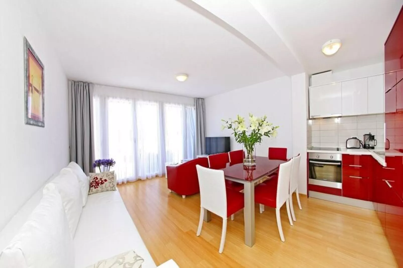 Apartments Sunnyside Petrcane - Typ B ca 45 qm für 4 Pers-Woonkamer
