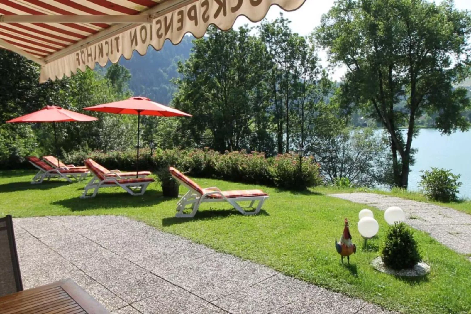 See Chalet Ticklhof-Tuinen zomer