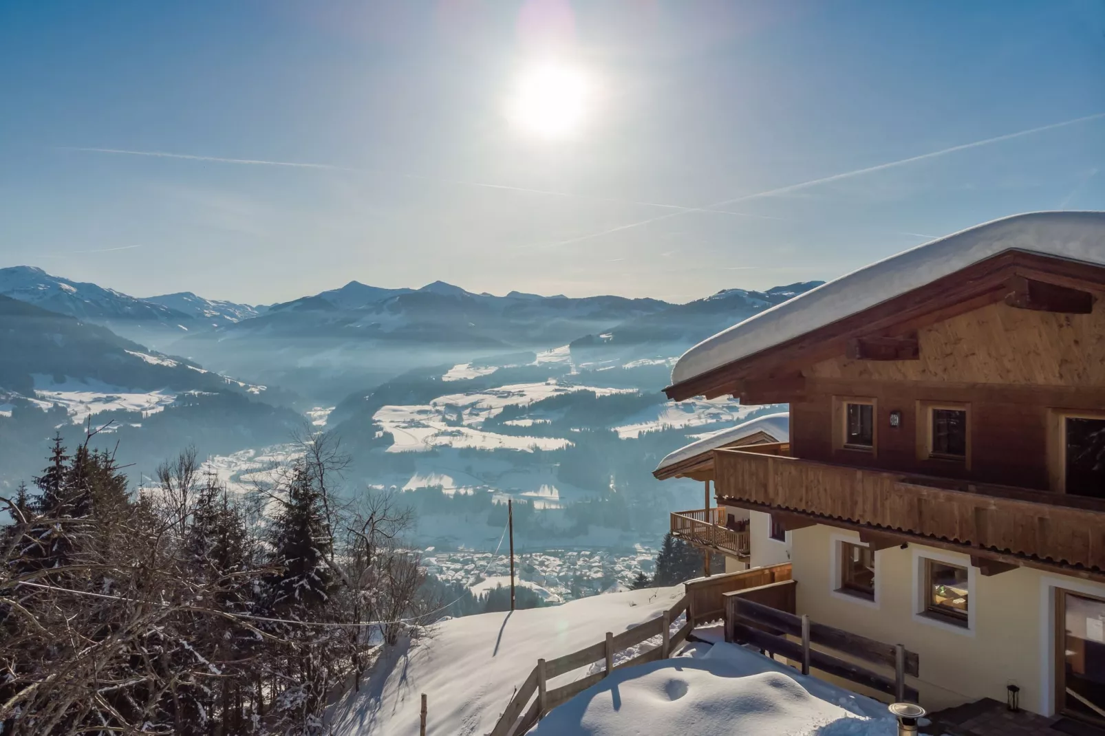 Chalet Hohe Salve-Uitzicht winter