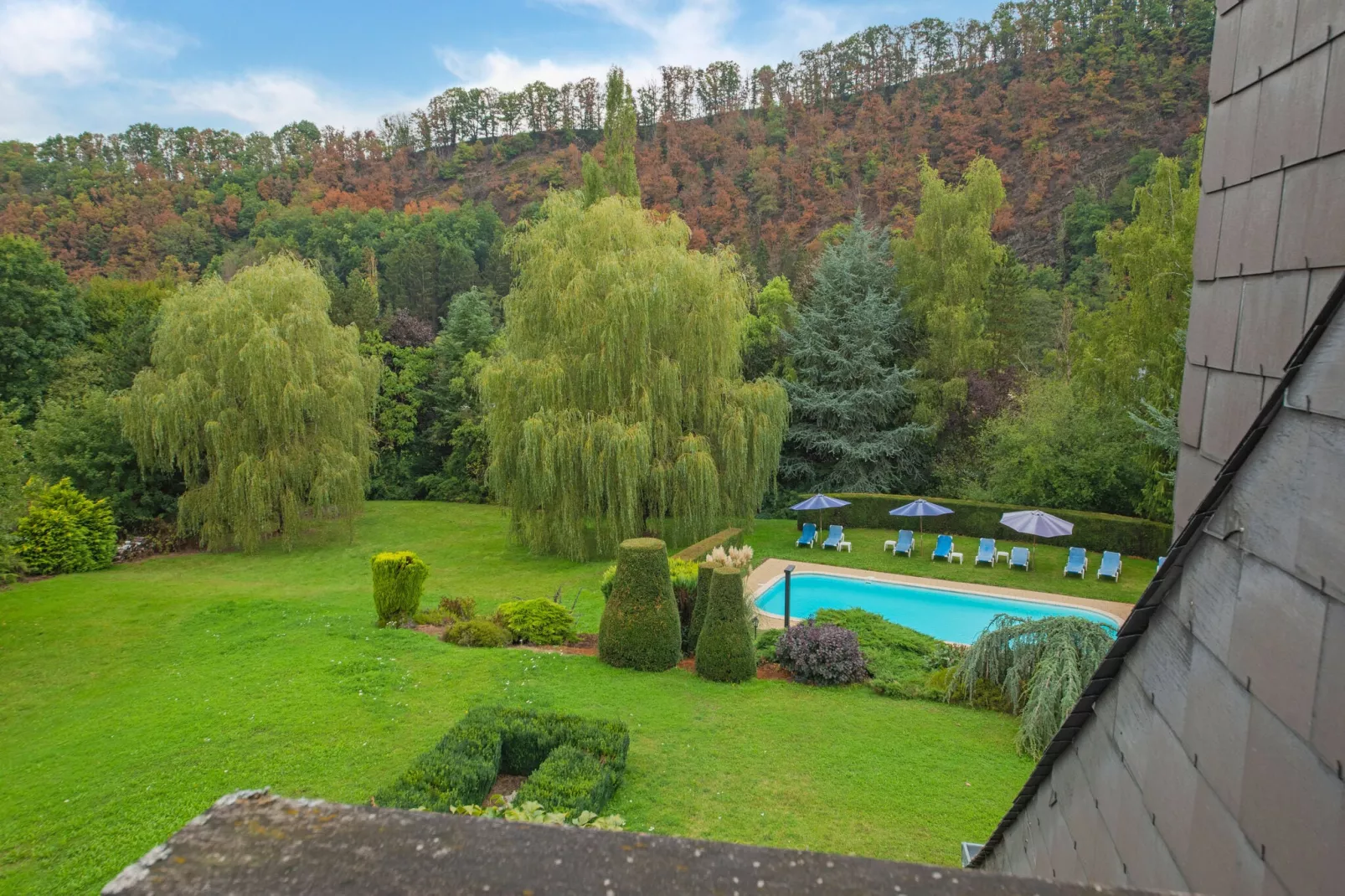 Relais de l' Ourthe-Uitzicht zomer