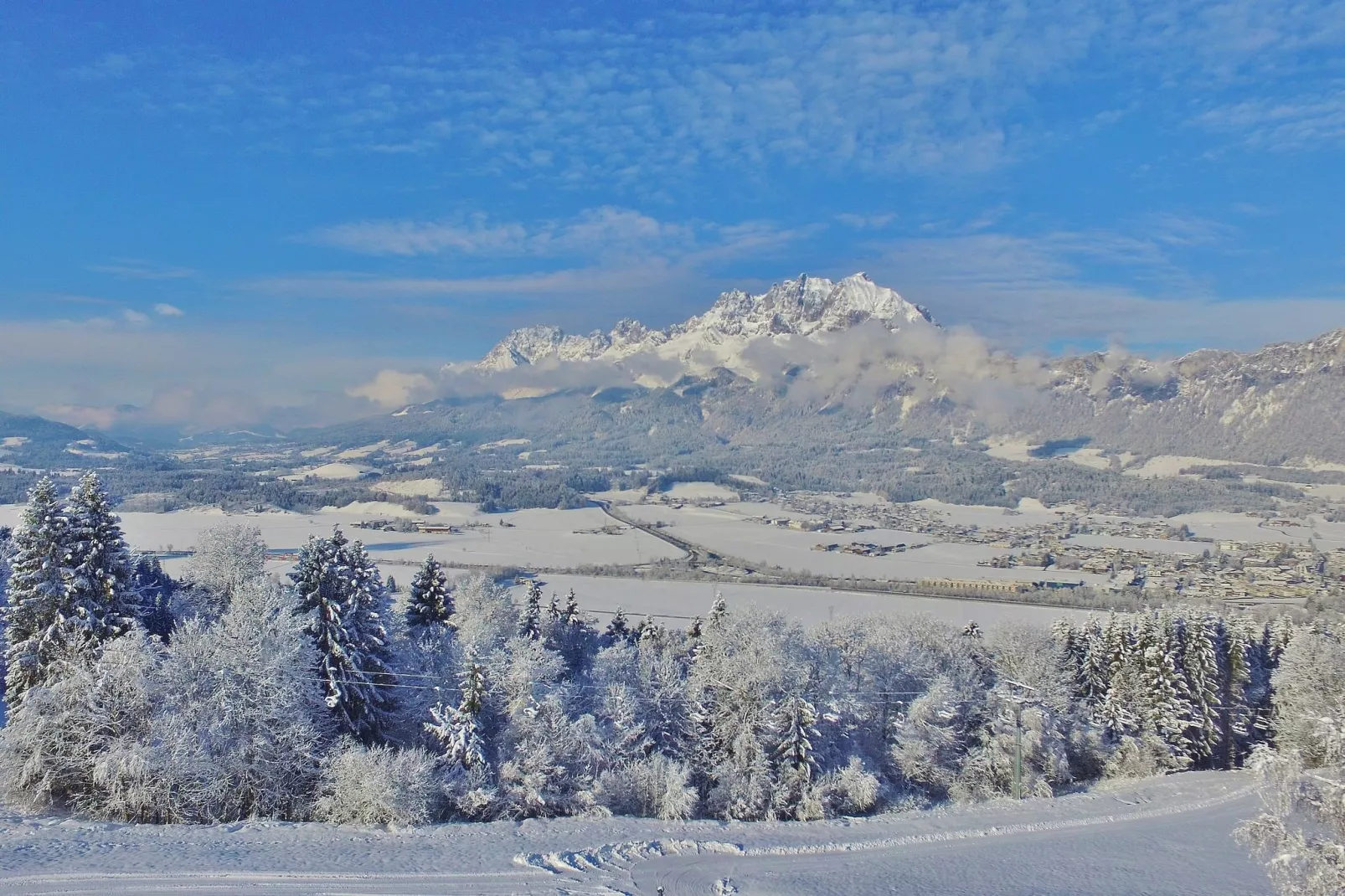 Kaiserblick Berghof-Uitzicht winter