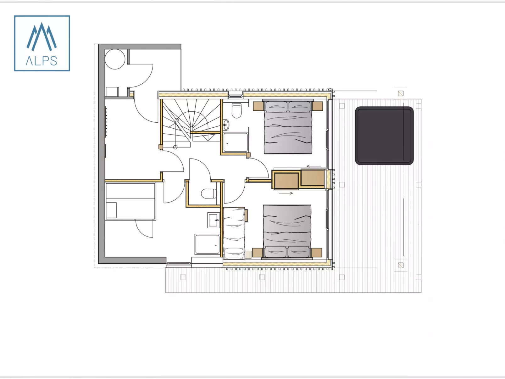 Premium mit 3 SZ,Sauna&Aussenbadewanne-Buiten