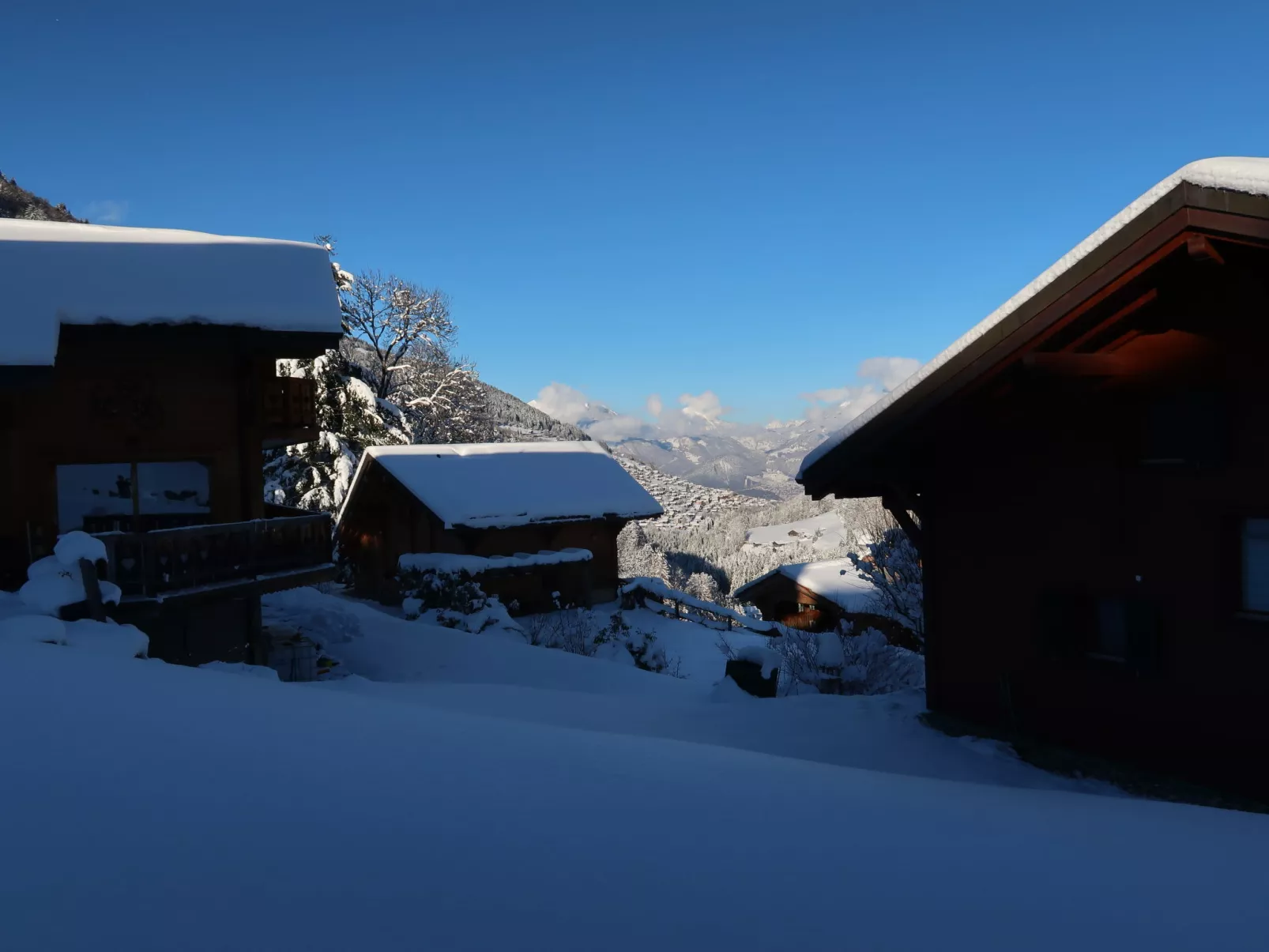 Chalet le Riad des Neiges a. Sauna-Buiten